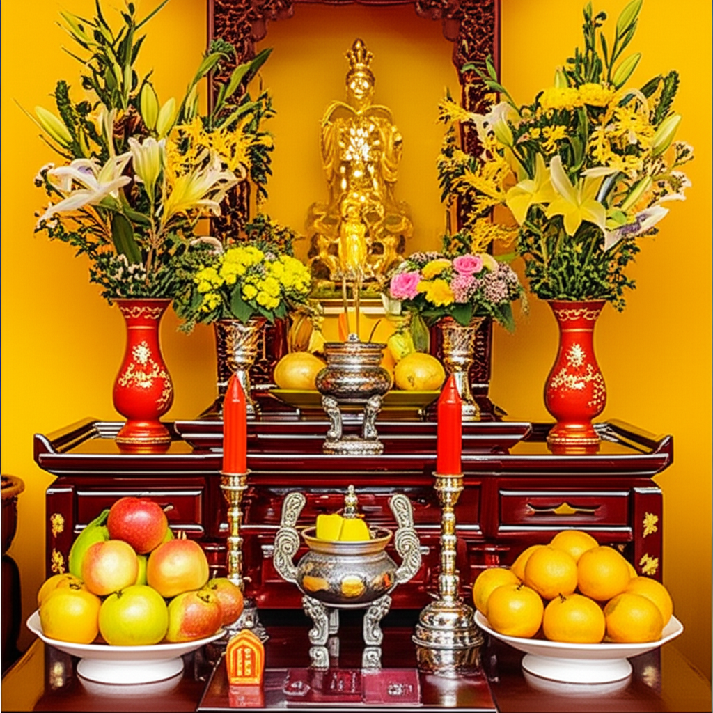 Cách bày trí bàn thờ gia tiên chuẩn phong thủy, thu hút tài lộc