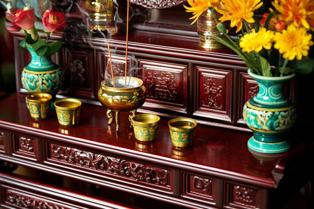Bày trí bàn thờ gia tiên mini theo phong thủy