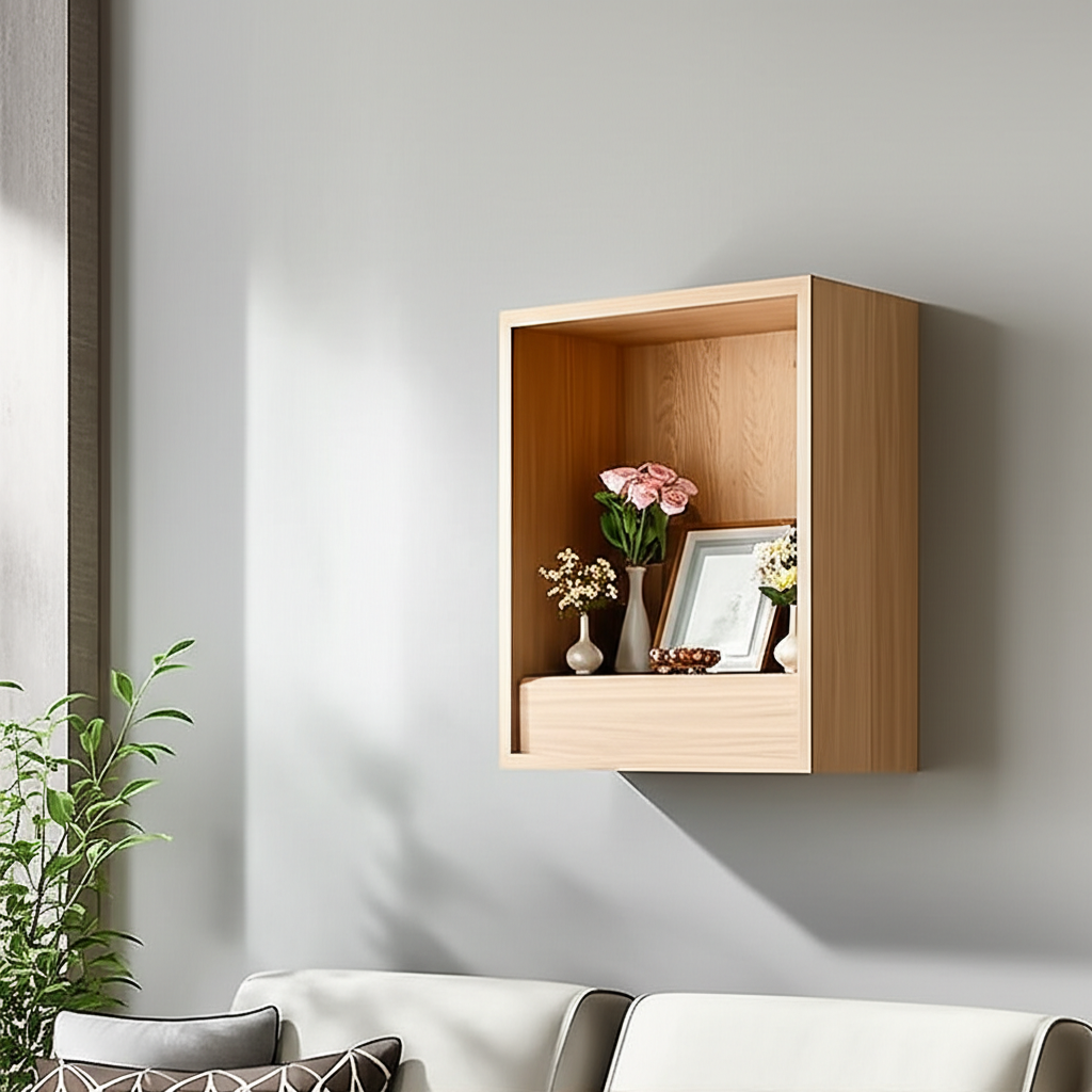 Bàn thờ gia tiên mini treo tường cho không gian hẹp