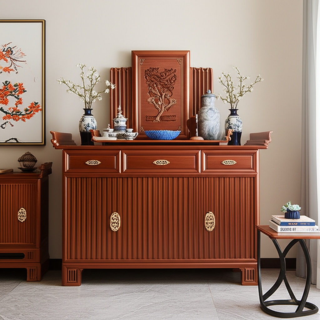 Bàn thờ hiện đại trạm khắc tinh tế