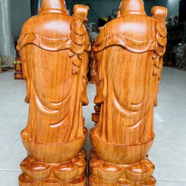 Di lặc chúc phúc Vạn sự như ý gỗ hương cao 50 cm - góc nhìn 3
