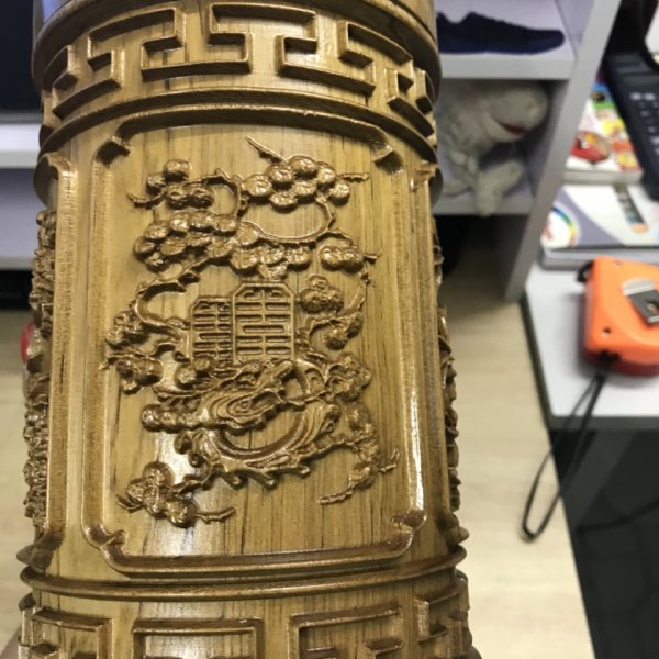 Hộp chè tứ quý gỗ bách xanh - góc nhìn 8