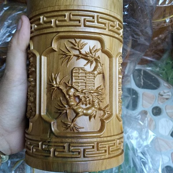 Hộp chè tứ quý gỗ bách xanh - góc nhìn 10