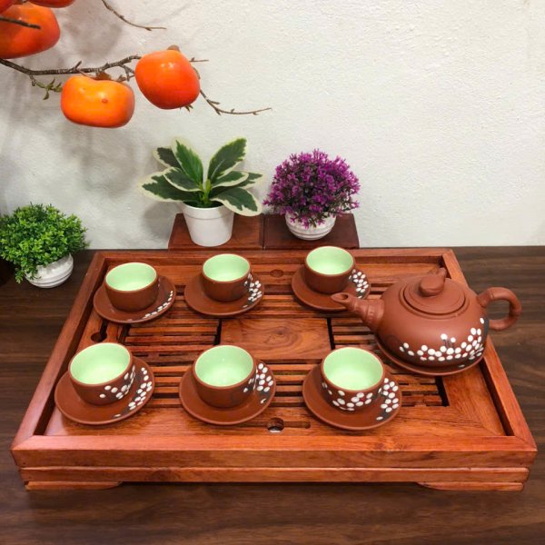 Khay trà gỗ hương thanh nan mảnh đẹp tinh tế - góc nhìn 3
