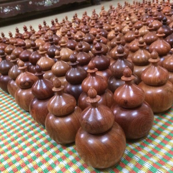 Lọ tăm hồ lô gỗ hương - góc nhìn 3