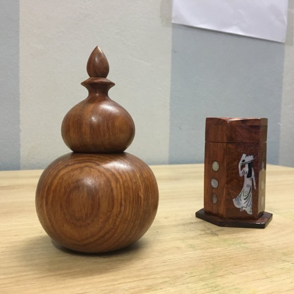 Lọ tăm hồ lô gỗ hương - góc nhìn 4