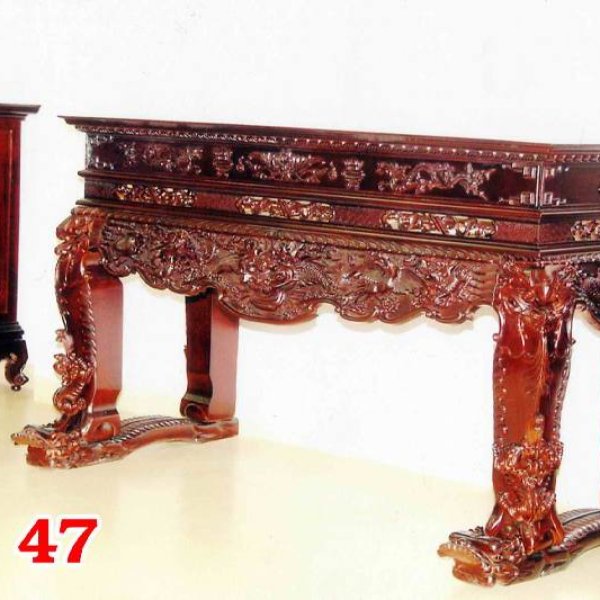 Sập thờ tứ linh chân 20 kích thước 197 cm gỗ hương